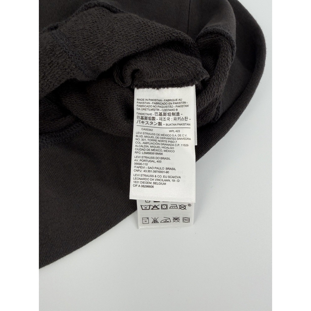 Levi's Womens Metallic Logo-Print Graphic Pullover Hoodie Black S - Picture 7 of 16